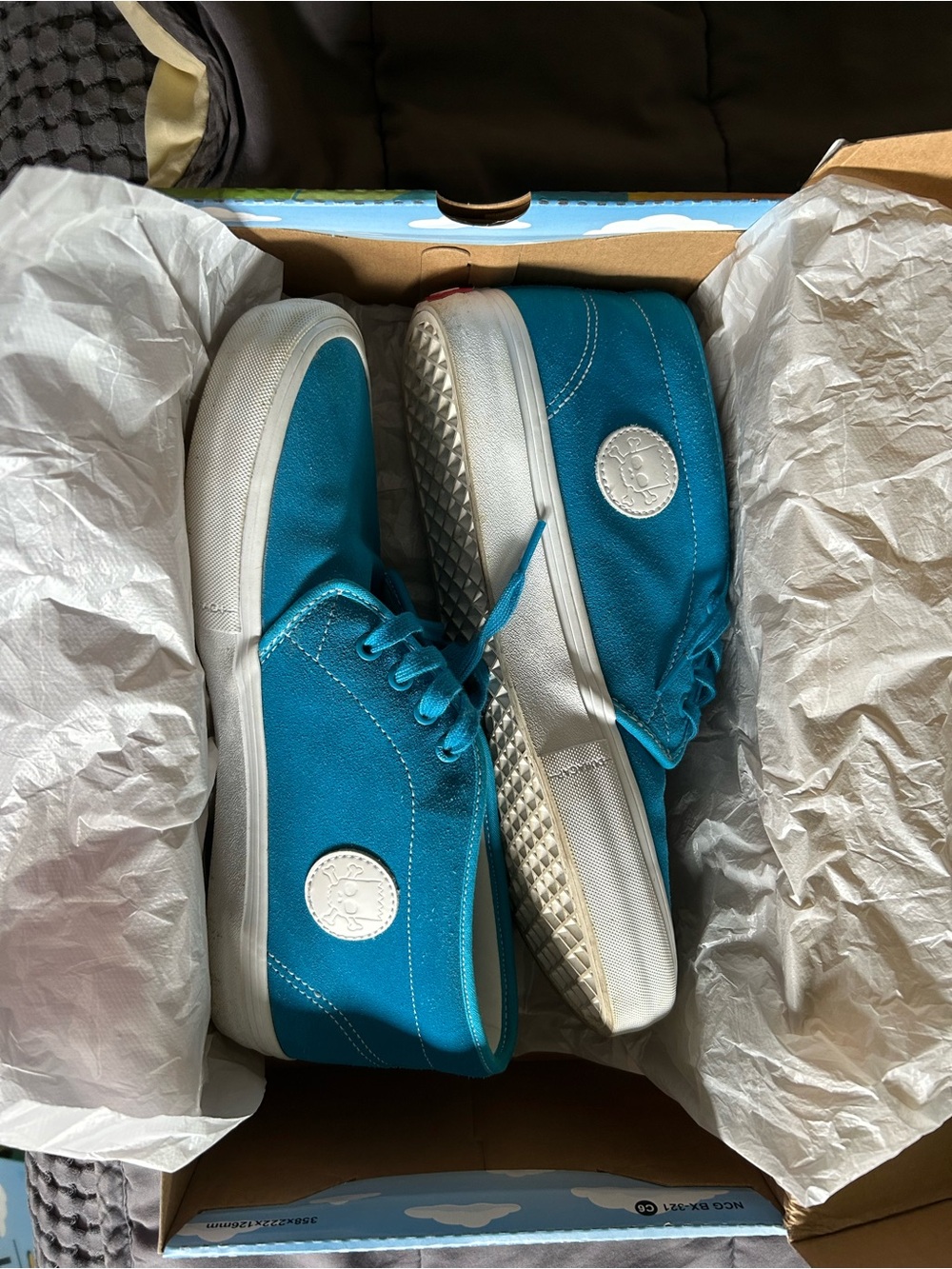 VANS x The Simpsons Blue/White Lace-Up Sneakers Men's US 10.5 Casual